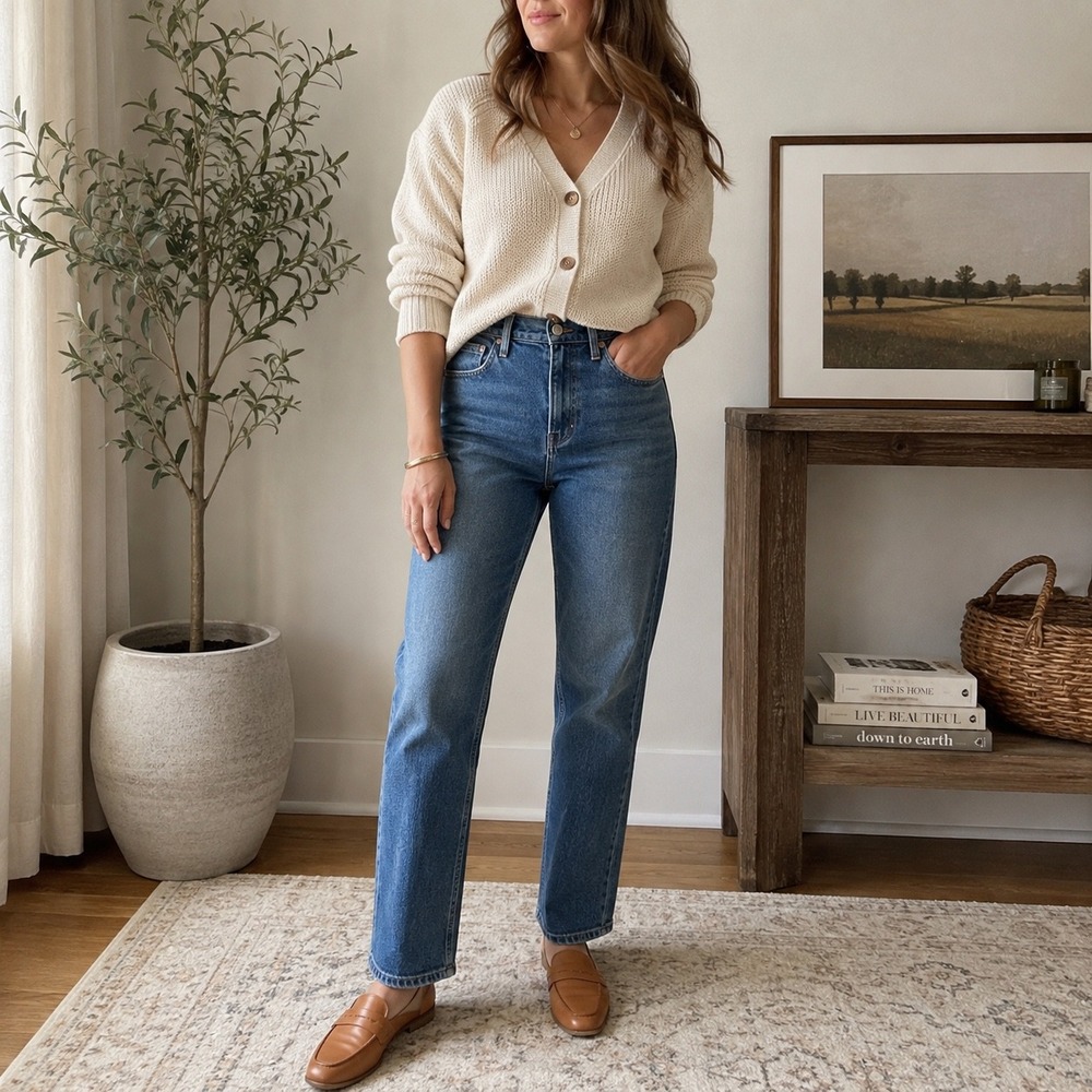 Madewell The Perfect Vintage Jean Size 28 High Rise Straight Leg Medium Wash NWT